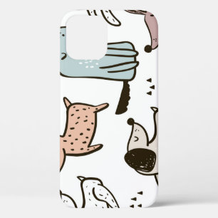 Kinderhunde, handgezeichnet, trendy Muster. Case-Mate iPhone Hülle