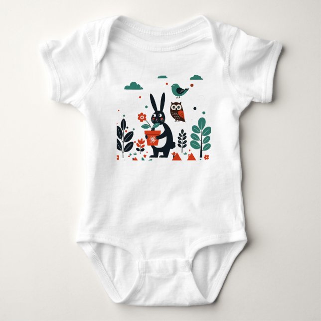Kinderillustration Baby Strampler (Vorderseite)