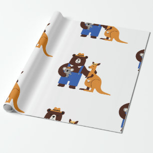 Kinderillustration Geschenkpapier