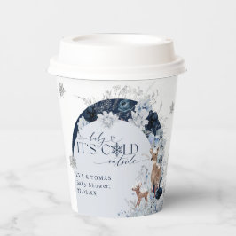 Kinderkälte außerhalb Winter Blumenstrauß Baby Dus Pappbecher