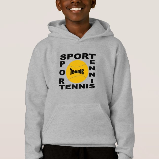 Kinderkappen-Pullover DESIGN SPORT TENNIS Hoodie (Vorderseite)