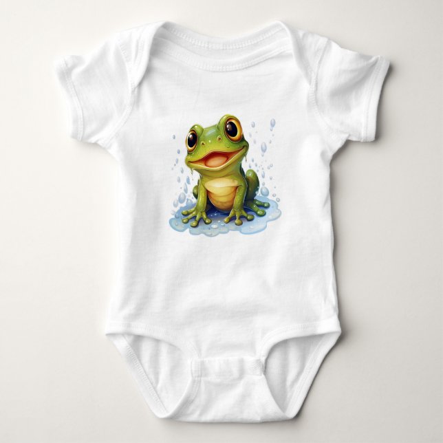 Kinderkarosserie-Frosch Baby Strampler (Vorderseite)