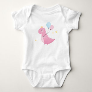 Kinderkarosserieanzug mit Kindermotiven rosa Baby Strampler