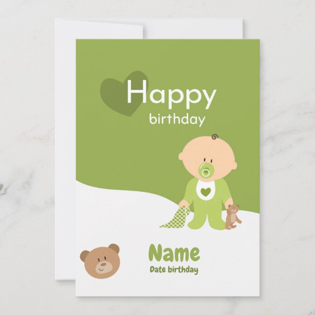 Kinderkarte Einladung (Vorderseite)