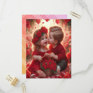 Kinderkarte Liebe Einladungspostkarte