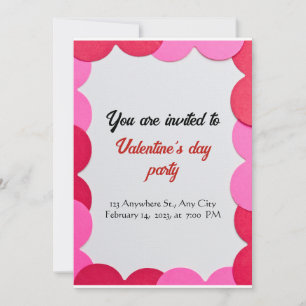 Kinderkarte Valentinstag Party Einladung