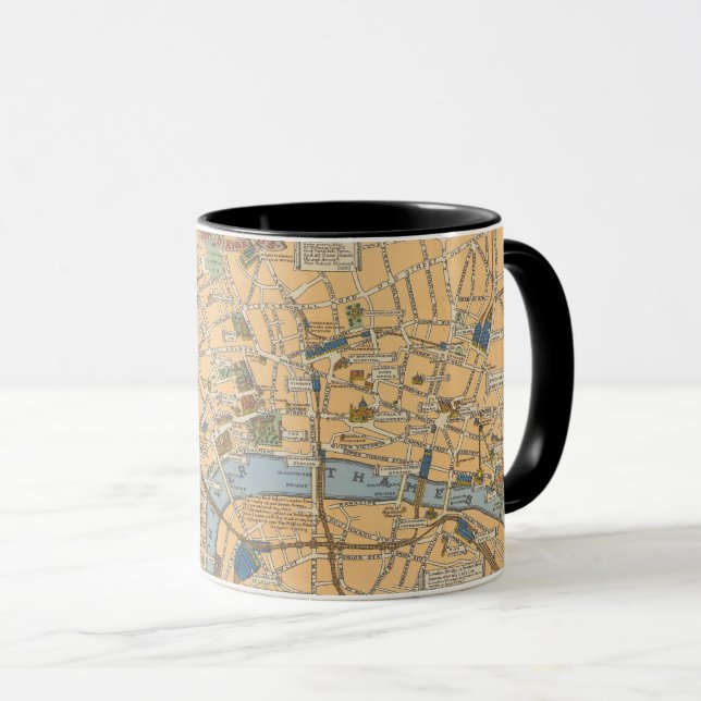 Kinderkarte von London, England Tasse (VorderseiteRechts)