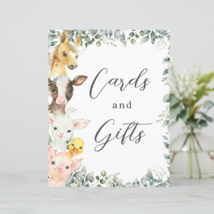Kinderkarten und Geschenkgutscheine für Landtiere