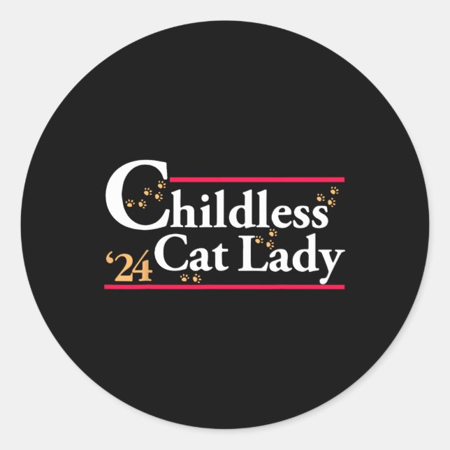 Kinderkatze Lady 24 Runder Aufkleber (Vorderseite)