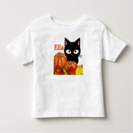 Kinderkatzenhalle Halloween Black Cat T - Shirt