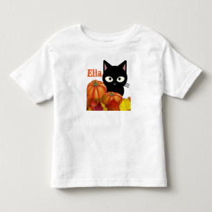 Kinderkatzenhalle Halloween Black Cat T - Shirt