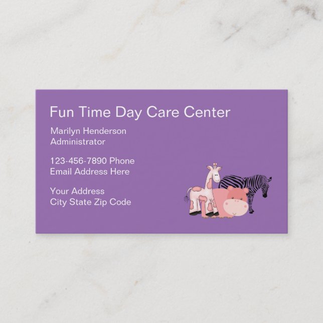 Kinderkindertagesstätte Businesscards Visitenkarte (Vorderseite)