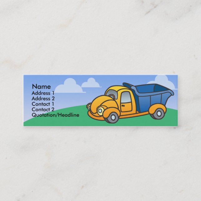 Kinderkipper-dünne Visitenkarten Mini Visitenkarte (Vorderseite)