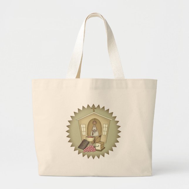 Kinderkirchen-religiöse Taschen-Tasche Jumbo Stoffbeutel (Vorne)