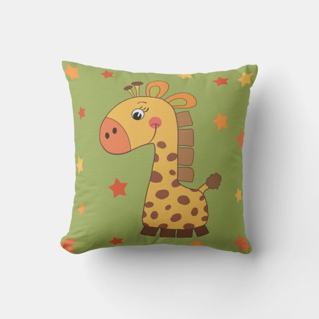 Kinderkissen mit Giraffe & Stars Kissen (Vorderseite)