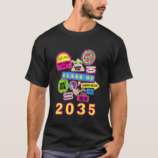 Kinderklasse 2035 Kindergarten erster Tag Handprin T-Shirt