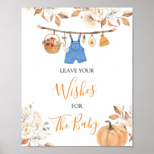 Kinderkleidung Pumpkin Baby Dusche Verließ Ihre Wü Poster