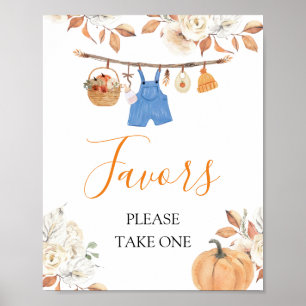 Kinderkleidung Pumpkin Fall Baby Duschfavoriten Poster