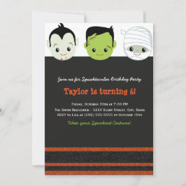 Kinderkostüm Halloween Geburtstag Einladung VI