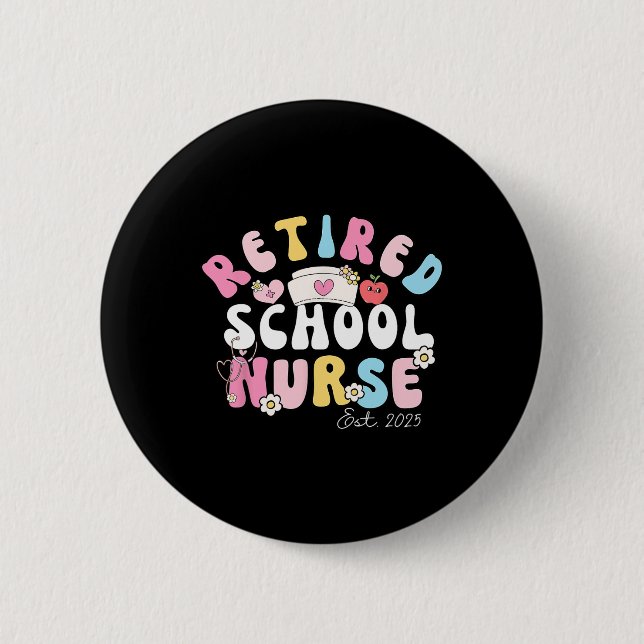 Kinderkrankenhaus 2025 Groovy Niedlich Button (Vorderseite)