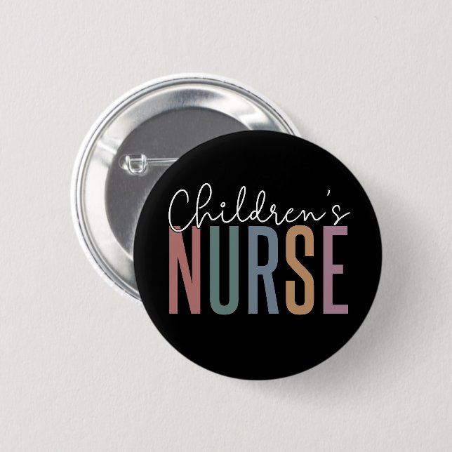 Kinderkrankenhaus | Retro Children's Nursing Button (Vorne & Hinten)