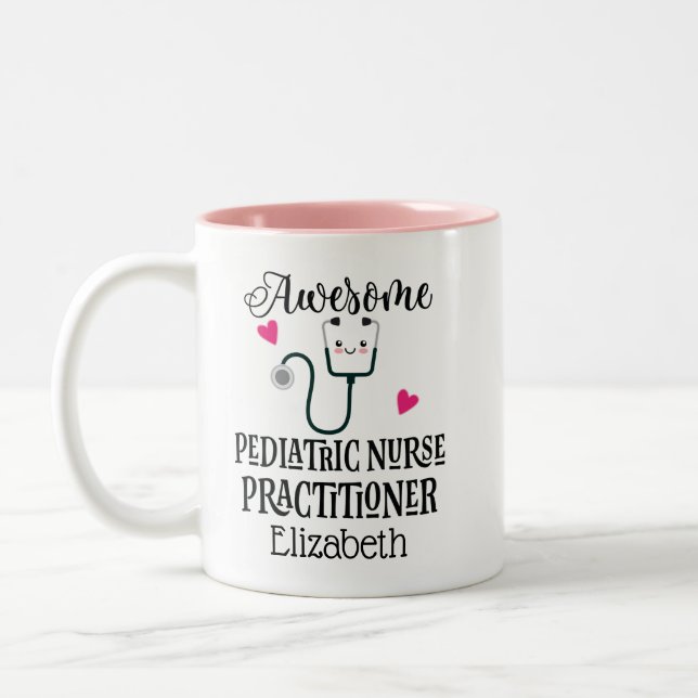 Kinderkrankenpfleger Zweifarbige Tasse (Links)