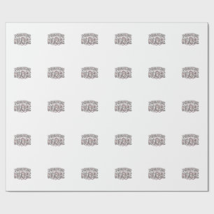 Kinderkrankenschwester Florales Vintage-Stichdesig Geschenkpapier