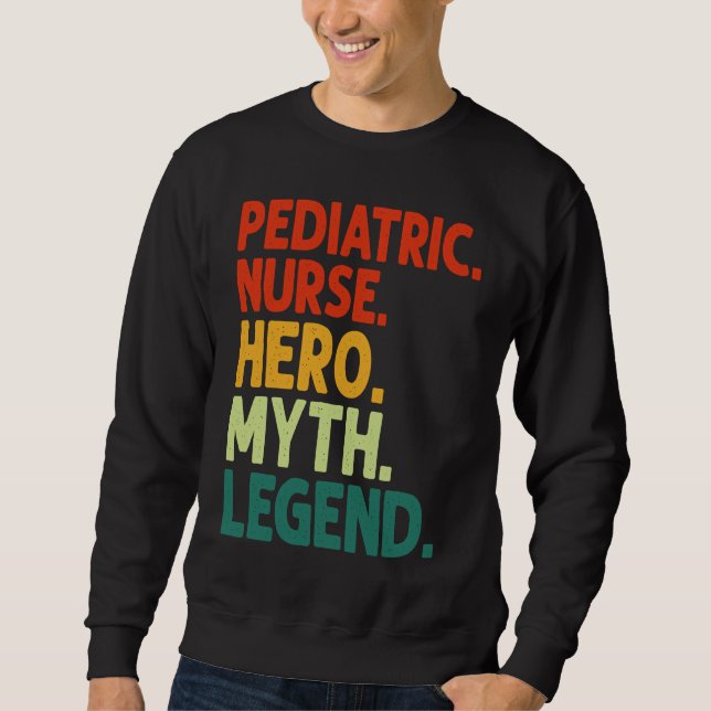 Kinderkrankenschwester Held Mythos Legende Vintage Sweatshirt (Vorderseite)