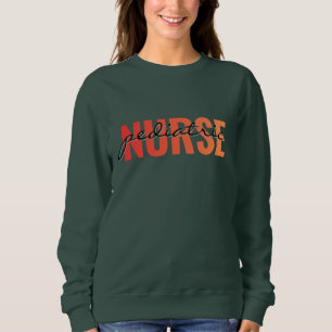Kinderkrankenschwester Moderne Typografie Sweatshirt