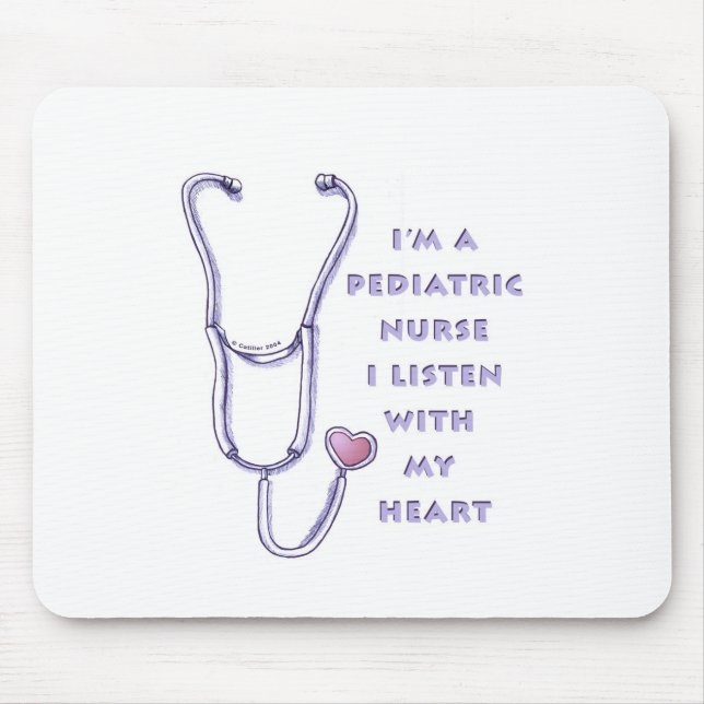 Kinderkrankenschwester Stethoskop Mousepad (Vorne)