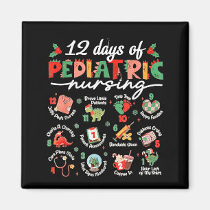 Kinderkrankenschwester Weihnachten, 12 Tage Kinder Magnet