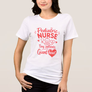Kinderkrankenschwester Winzige Patienten Riesiges Tri-Blend Shirt