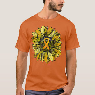 Kinderkrebs-Bewusstsein Frauen Mädchen Sonnenblume T-Shirt