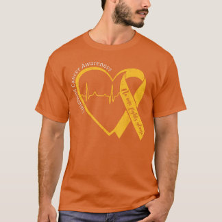 Kinderkrebs-Bewusstsein Gold Herz-Schleife Männer  T-Shirt