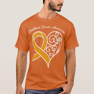 Kinderkrebs-Bewusstsein Herz Ribbon Geschenk Valen T-Shirt