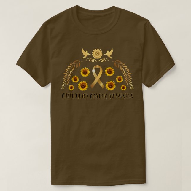 Kinderkrebs-Bewusstsein Sonnenblume 924 T-Shirt (Design vorne)