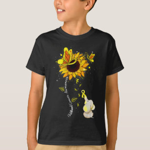 Kinderkrebs Bewusstsein Sonnenblumen Elefanten Män T-Shirt