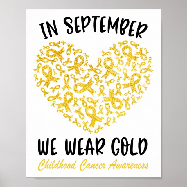 Kinderkrebs-Bewusstseinsshirt Im September tragen  Poster (Vorne)