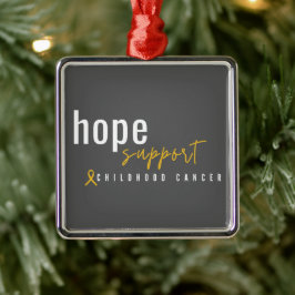 Kinderkrebs Hoffnung unterstützen Weihnachtsschmuc Ornament Aus Metall