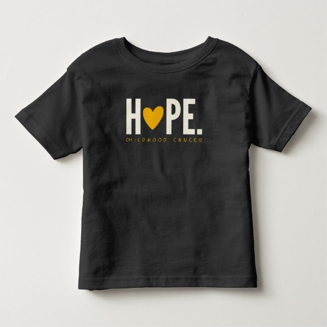 Kinderkrebs HOPE Goldenen Herzen Kleinkind T - Shi T-shirt (Vorderseite)