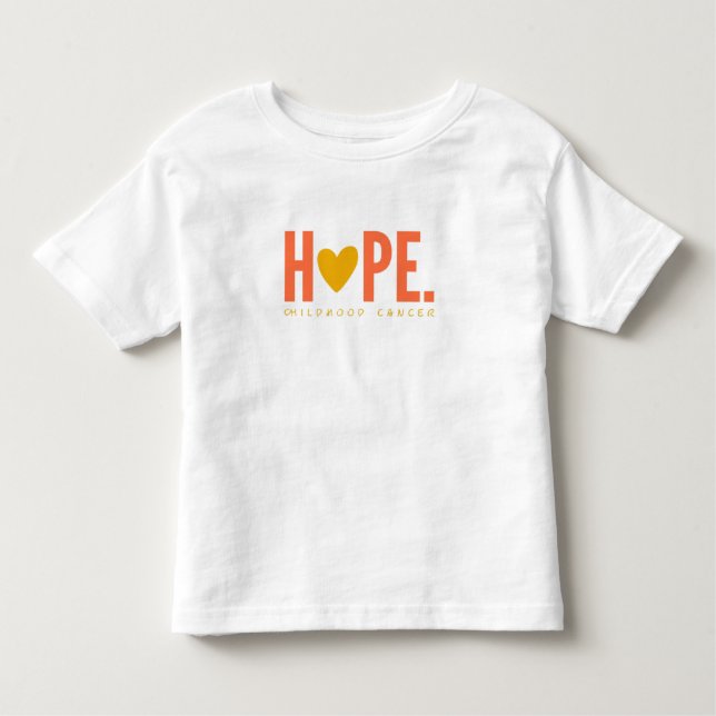 Kinderkrebs HOPE Goldenen Herzen Kleinkind T - Shi T-shirt (Vorderseite)