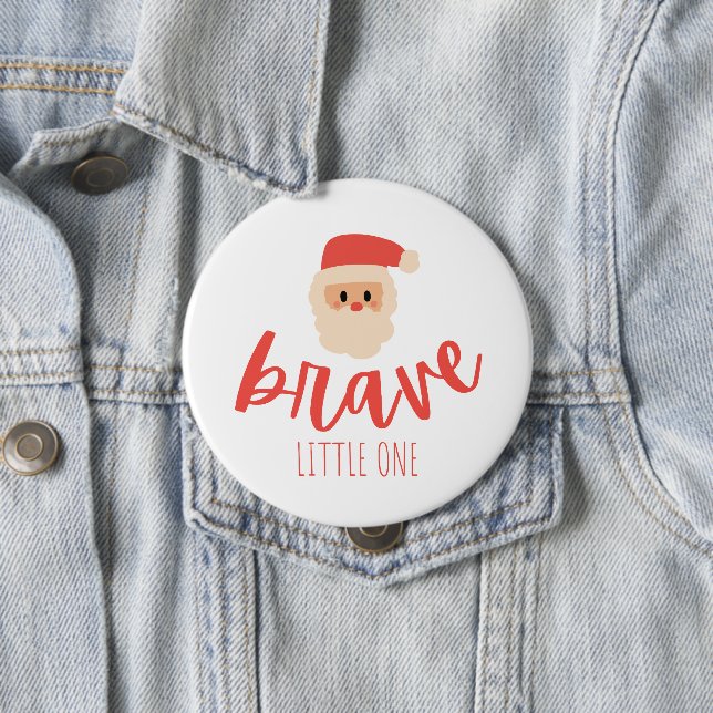 Kinderkrebs tapferer Weihnachtsmann  Button (Beispiel)