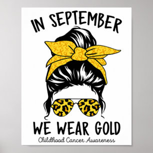 Kinderkrebsbewusstsein bei Frauen im September tra Poster