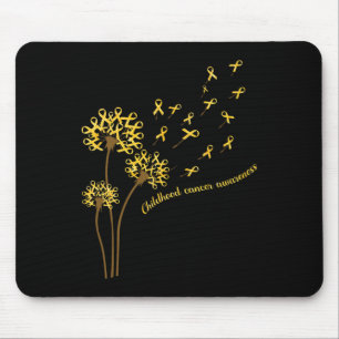 Kinderkrebsbewusstsein Dandelion Blume Gold R Mousepad