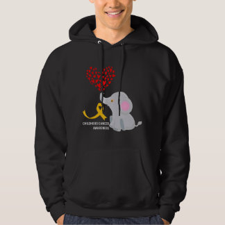 Kinderkrebsbewusstsein Elefantenkindern Hoodie