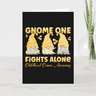 Kinderkrebsbewusstsein Gold Ribbon Gnome Karte