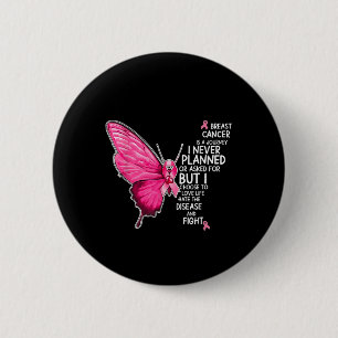 Kinderkrebsbewusstsein Rosa Schmetterling Krieger Button