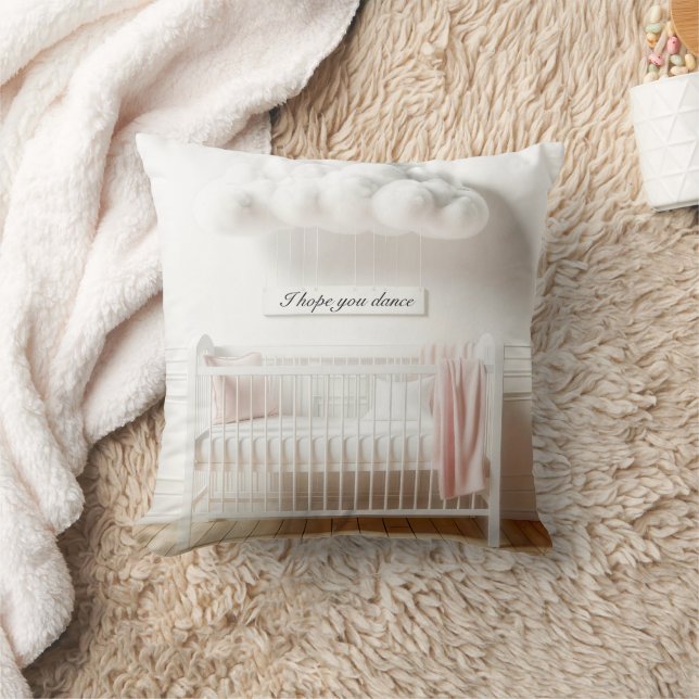 Kinderkrippe mit Wolken und Zeichen Kissen (Decke)