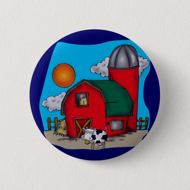 Kinderkuh-T-Shirts und Geschenke Button (Vorderseite)