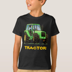 Kinderkundenspezifischer grüner Traktor T-Shirt